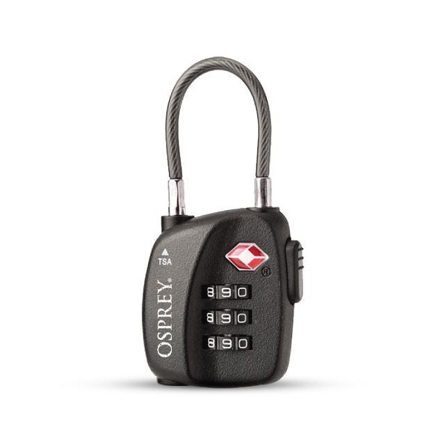Tsa 3 Dial Cable Lock Lock Black O/S