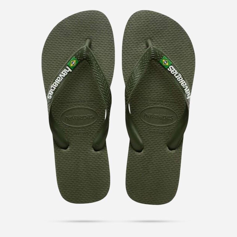 Brasil Logo Slipper Green Olive 930