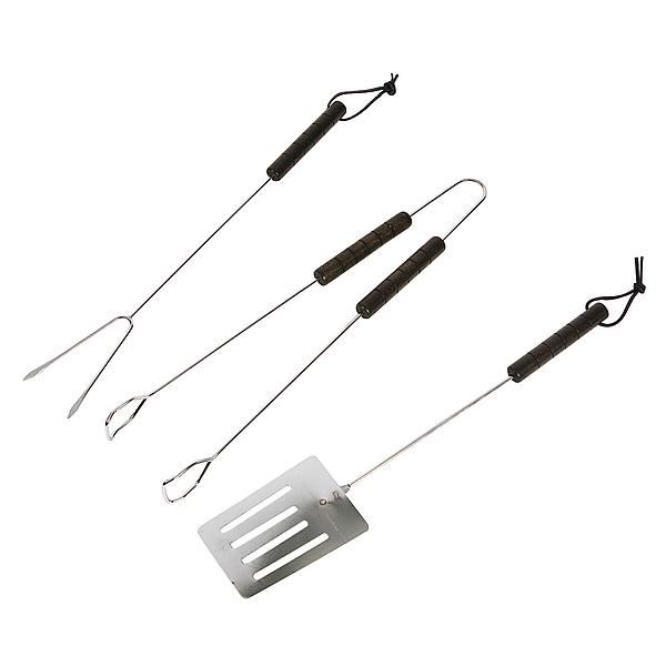 Barbecue Gereedschap 3 Delig Tang/Spatel/Vork Barbecue Accessoire Zwart
