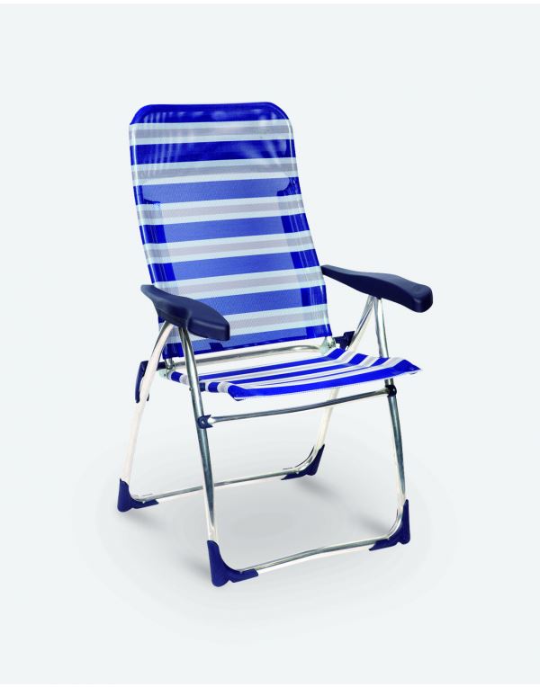 Strandkorb Al 212 Blue Striped Chair