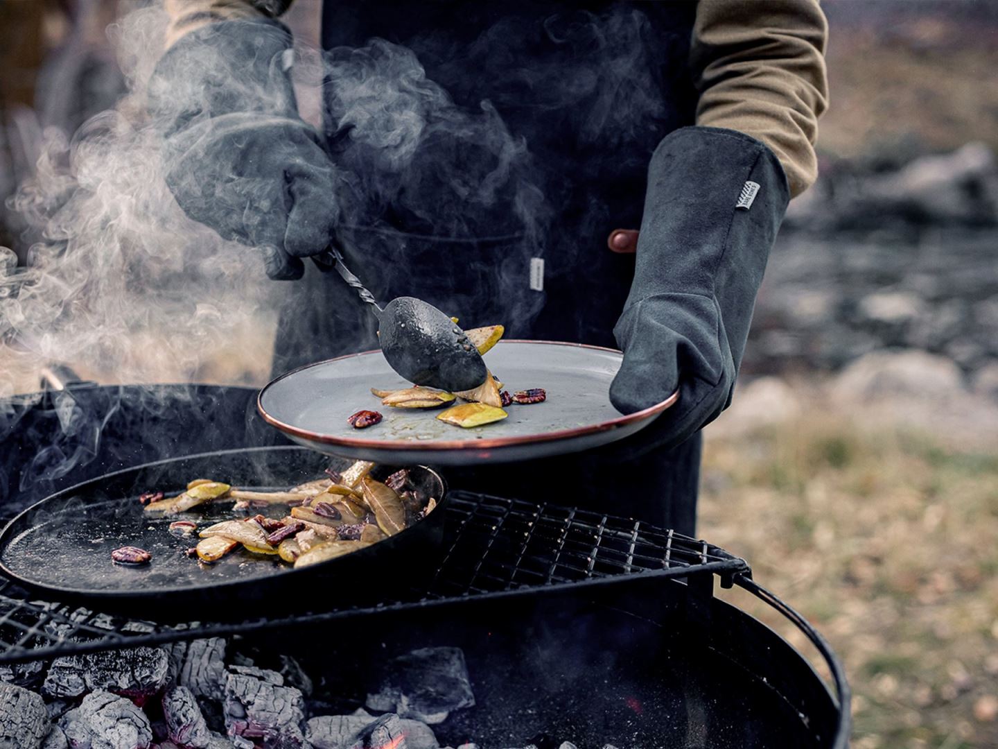Gants pour feu ouvert/gants résistants à la chaleur Accessoire pour barbecue