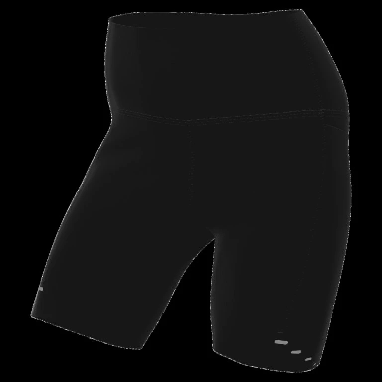Nike Swift High-Waisted 4" Running Korte Broek Dames Black/Reflective Silver L