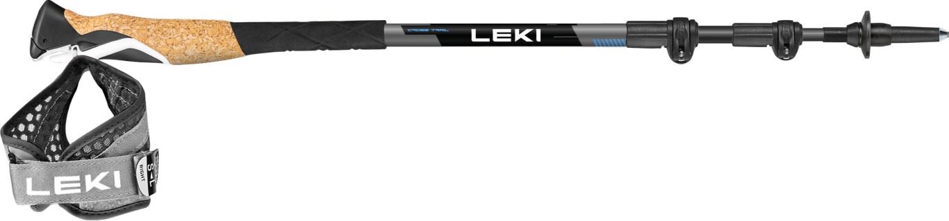 Leki Cross Trail Lite Ta Wandelstokken Black/White/Light-Blue 100-135 Cm