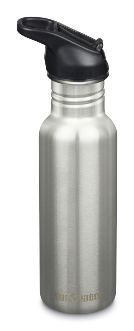 Klean Kanteen Classic Met Flipsportdop, 800ml/27oz Drinkfles Brushed Stainless 800ml