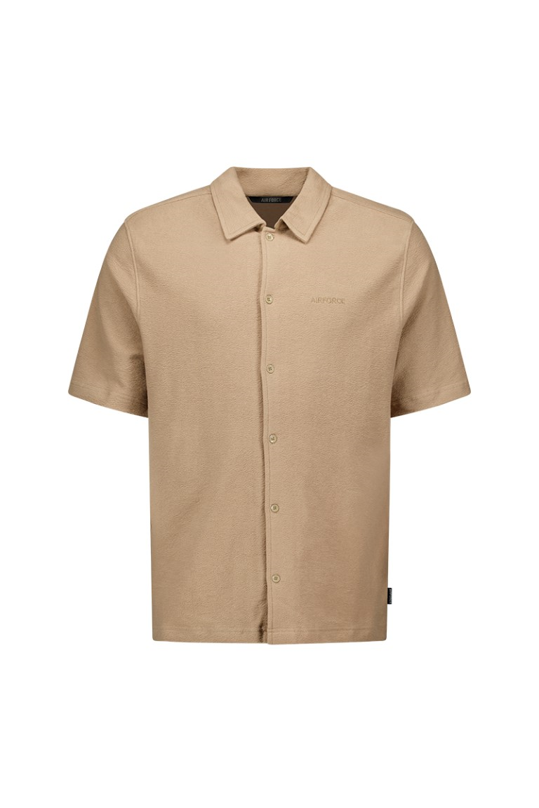 Airforce Woven Short Sleeve Overhemd Heren Amporah M