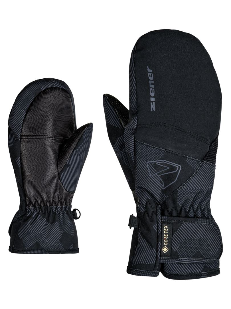 Ziener Levin Gtx Kinder Handschoen Black/Gray Ink Camo 5