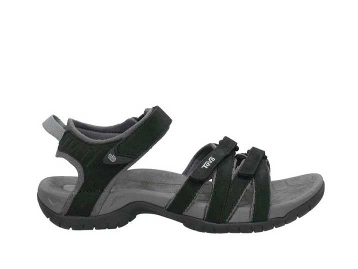 Tirra Leather Sandaal Dames Black W6-37