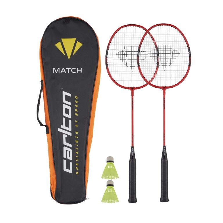 Match 2 Player Set G3 Raquette de Badminton Set Rouge