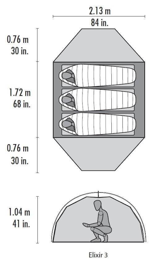 Elixir 3 V2 Trekkerstent Gray