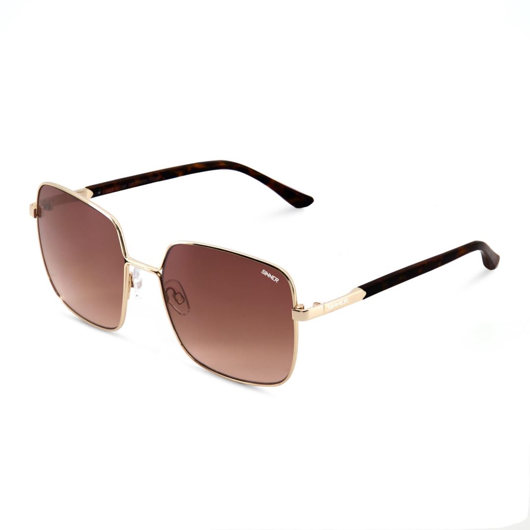 Sinner Madiki Zonnebril Shny Gld Metal - Grad Brwn
