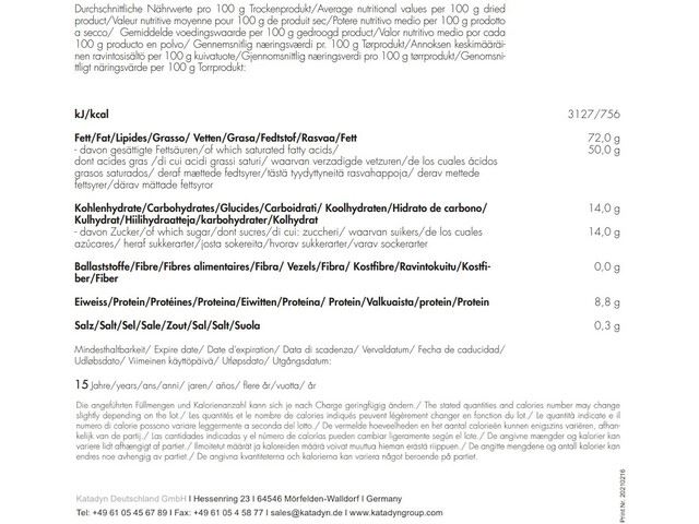 Emergency Food Butter Powder Reismaaltijd