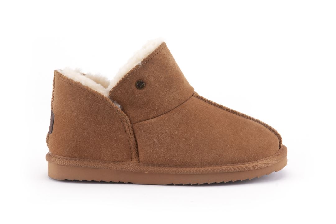 Willow Suede Pantoffel Kinderen Cognac 32