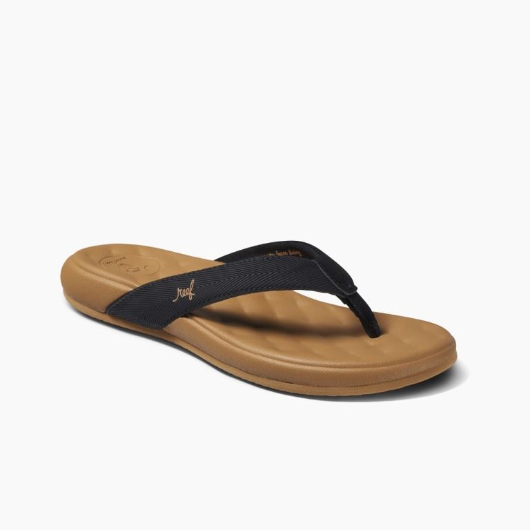 Cushion Harmony Slipper Dames Black/Tan 11