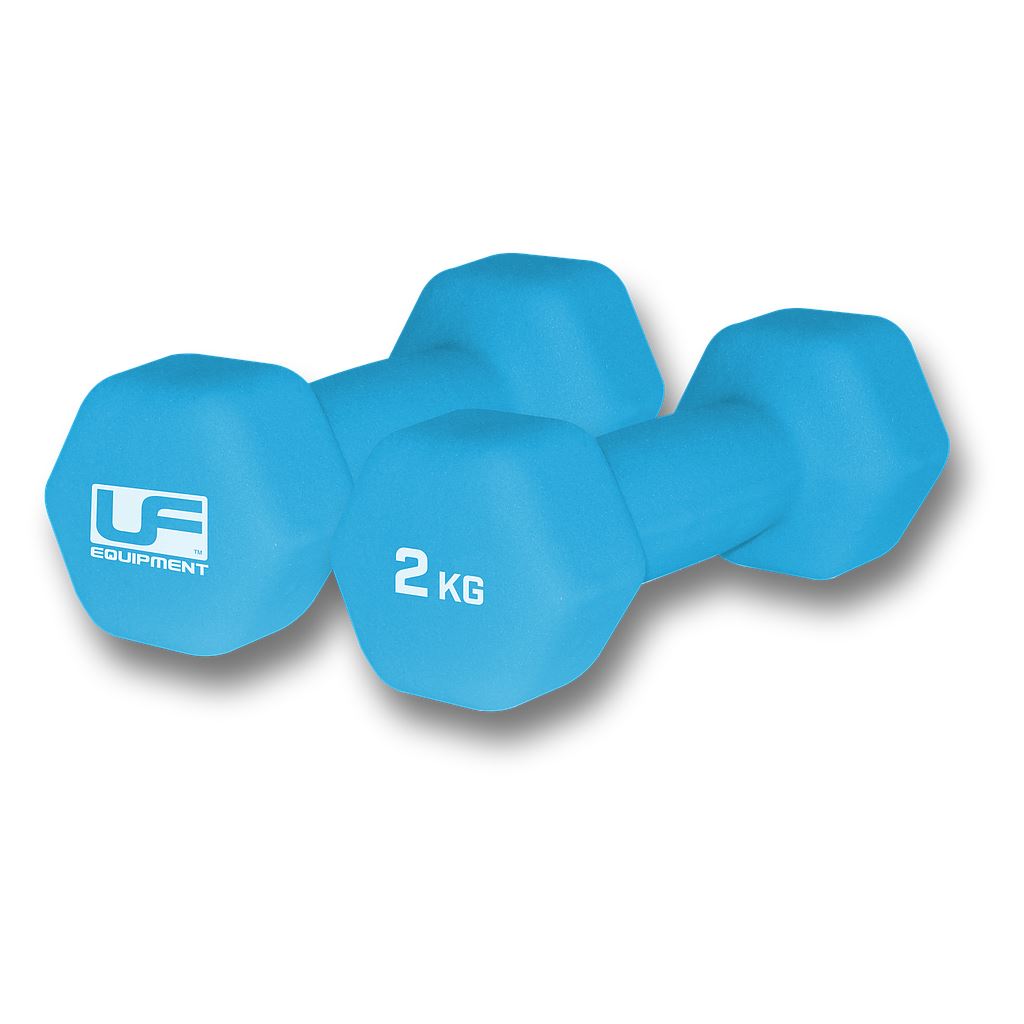 Hex Dumbbells (1 Paar) Gewichten Light Blue 2kg