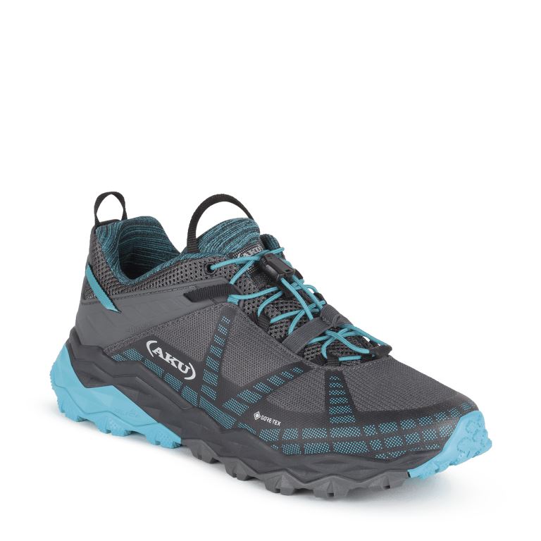 Flyrock Gtx Lage Wandelschoen Dames Black/Turquoise 6