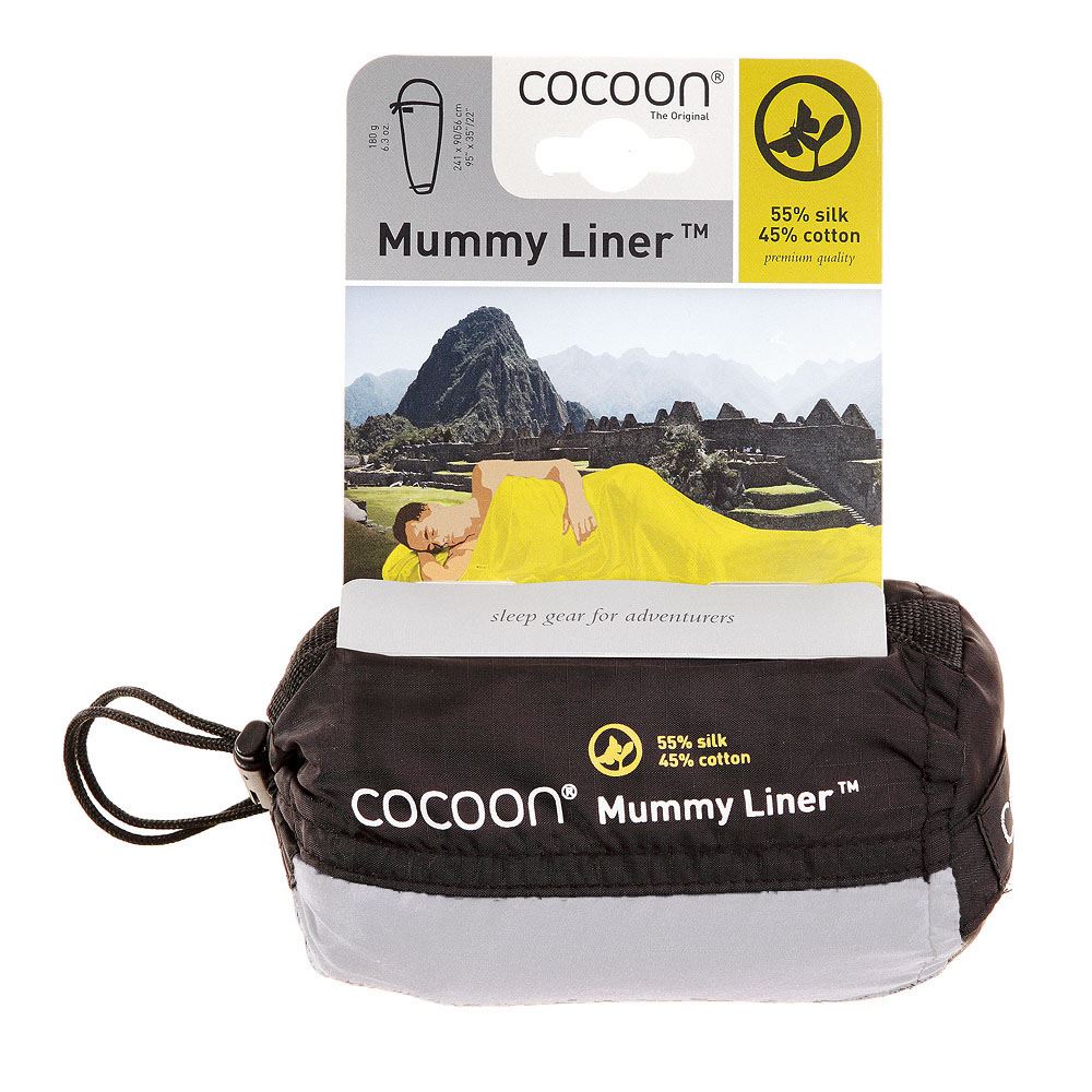 Sac à draps Mummyliner, soie, coton, natural