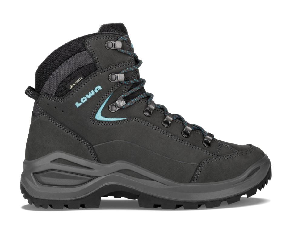 Lowa Renegade Evo Gtx Mid S Hoge Wandelschoen Dames Asphalt/Turqoise 6