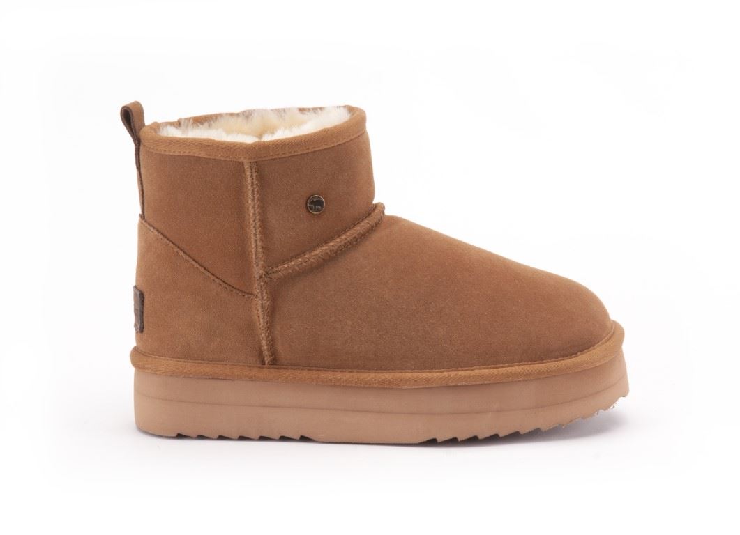 Wallaby Wildleder Plateau Stiefel Damen Soellaart.nl