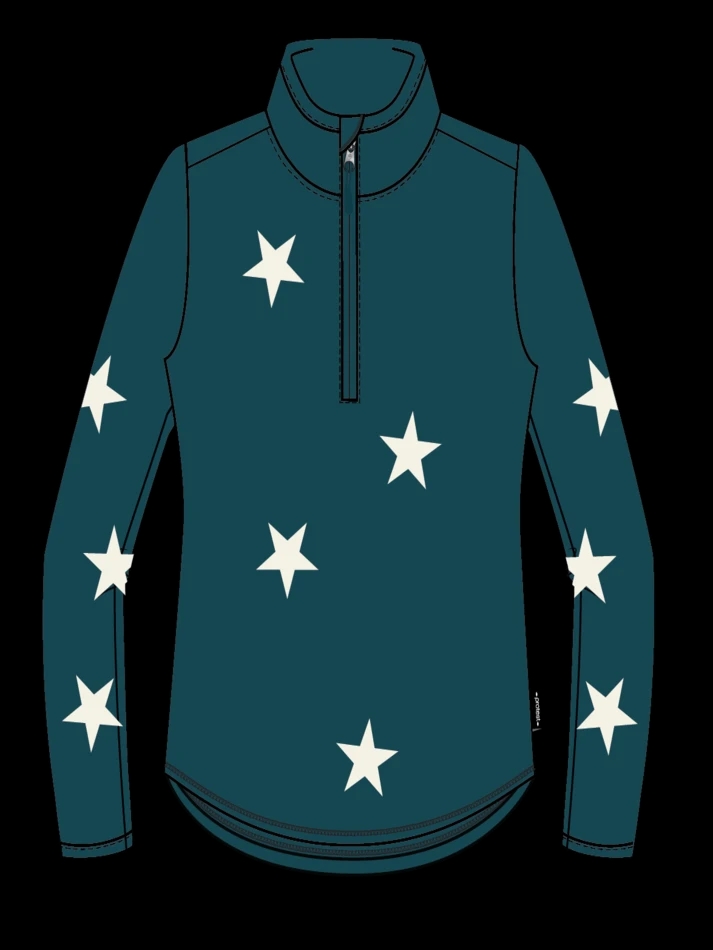 Protest Noon 1/4 Zip Pully Dames Rainstorm Blue Xl/42