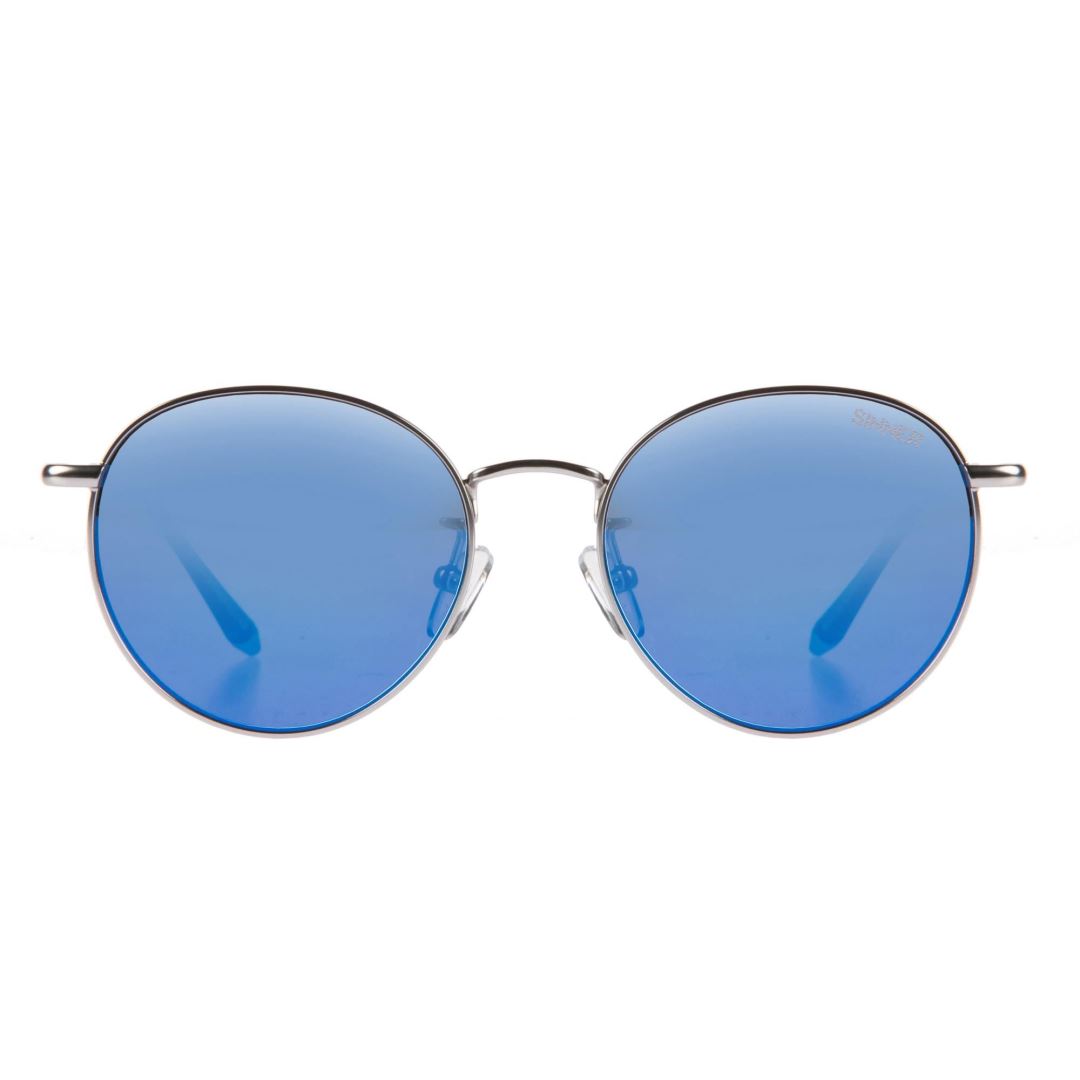 Hermon Zonnebril Matte Silver | Light Blue