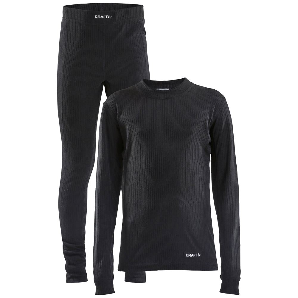 Craft Baselayer Set Thermoset Kinderen Black 122-128