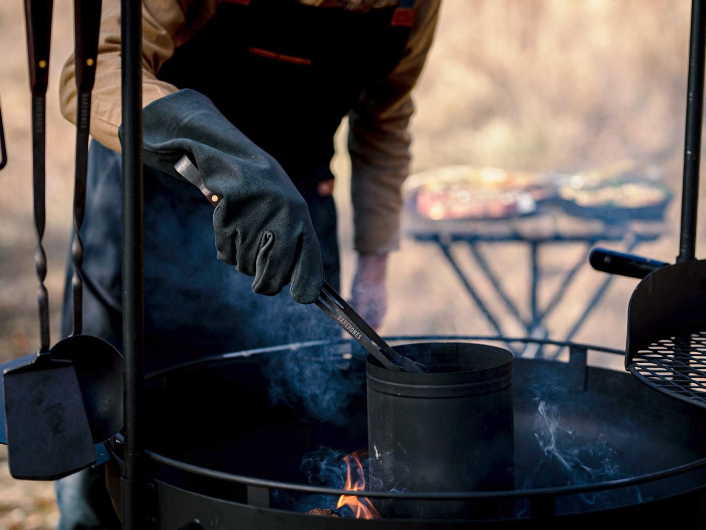 Open Fire Gloves/Hittebestendige Handschoenen Barbecue Accessoire Donker Grijs