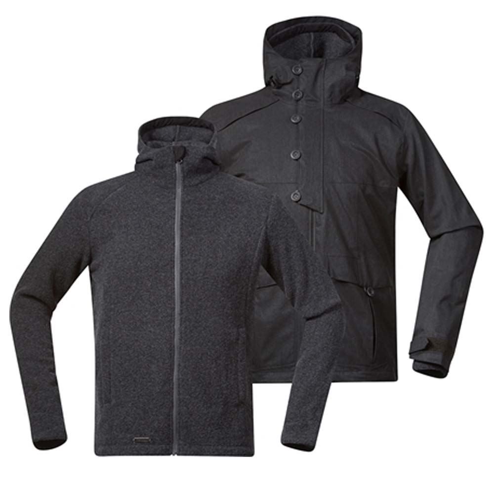 Bjerke 3In1 Jacket Heren 3 in 1 jas Black/Grey S Soellaart.nl