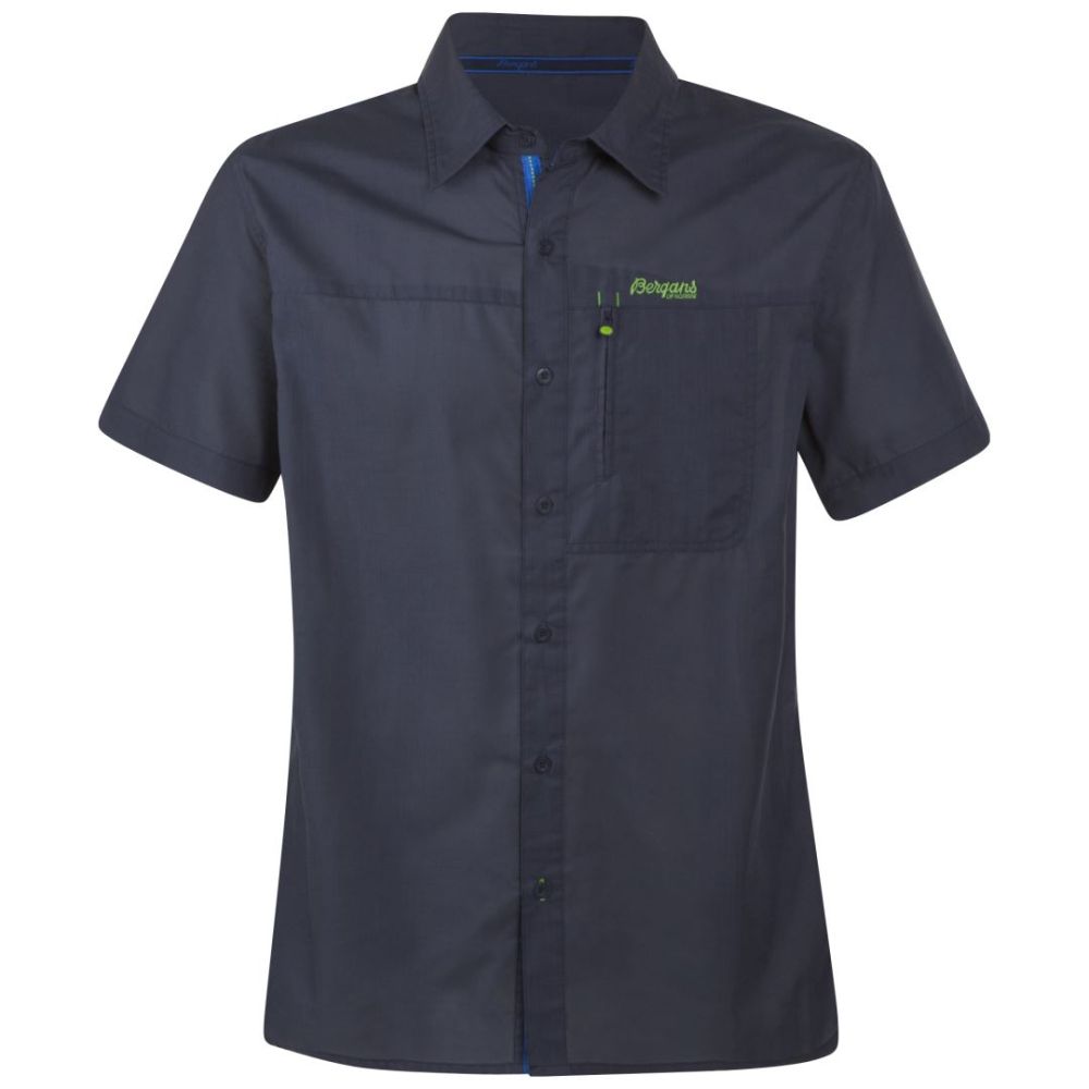 Sletta Shirt Short Sleeve Overhemd Navy B S Soellaart.nl