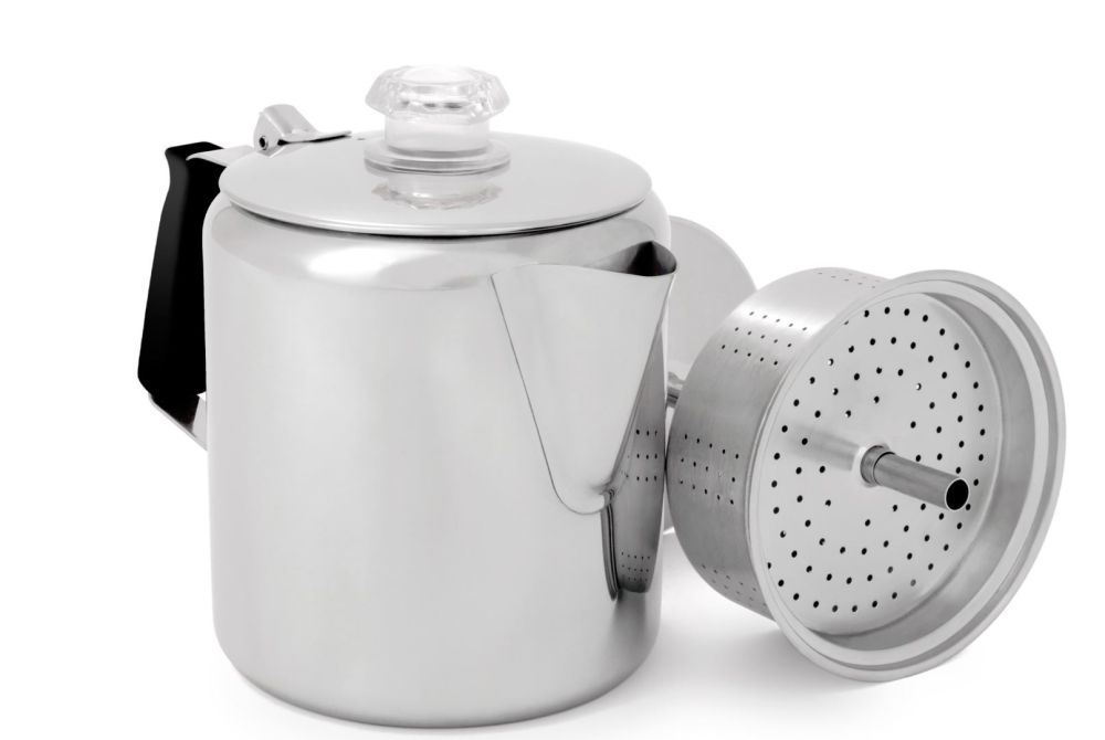 Glacier Stainless Percolator - 6 Cup Koffiezetter Soellaart.nl