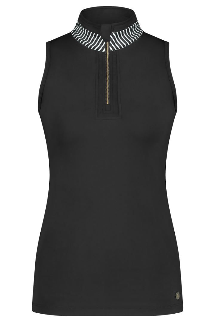 Zipper Tank Stripes Workout Top Dames Soellaart.nl