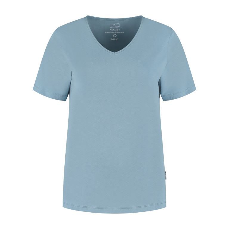 Refibra Loose Fit V-neck T-shirt Dames Soellaart.nl