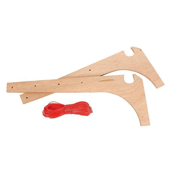 Drooglijnset Verticale Caravangrepen Draadlengte 20 Meter Hout Accessoire Soellaart.nl