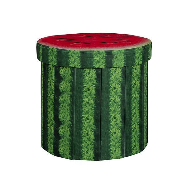 Ottoman Rond Watermeloen Campingkast Soellaart.nl