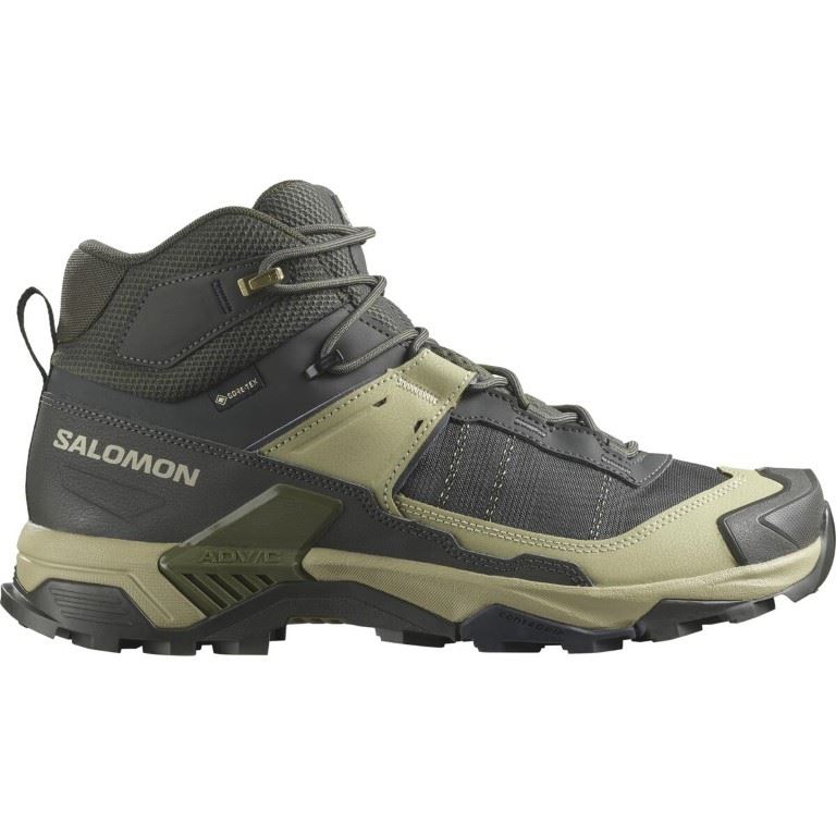 X ULTRA 5 MID GORE-TEX Hoge Wandelschoen Heren Peat/Gray Green/Blue Nights 11,5