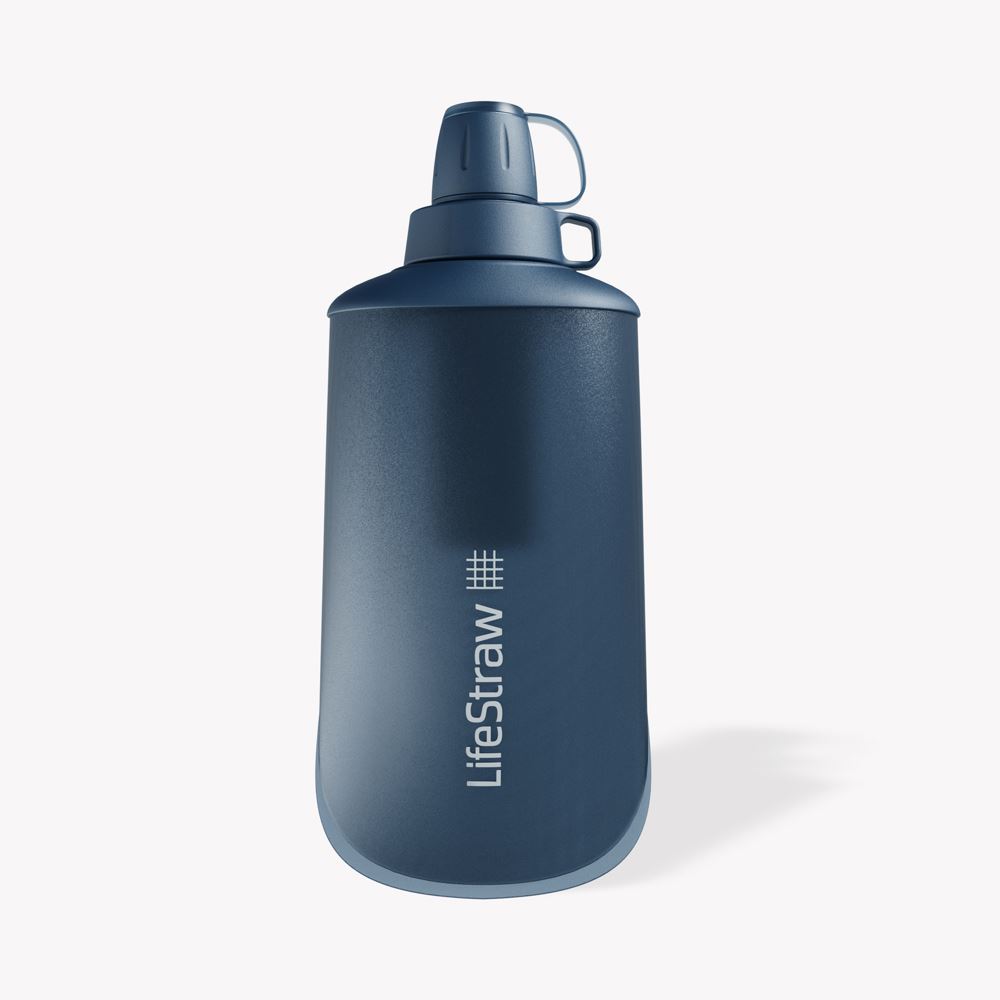 Peak Series Collapsible Squeeze Bottle 650Ml Drinkfles Met Waterfilter Mountain Blue 650ml