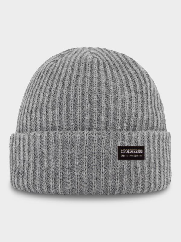 Poederbaas Royal Rib Muts Grey One Size