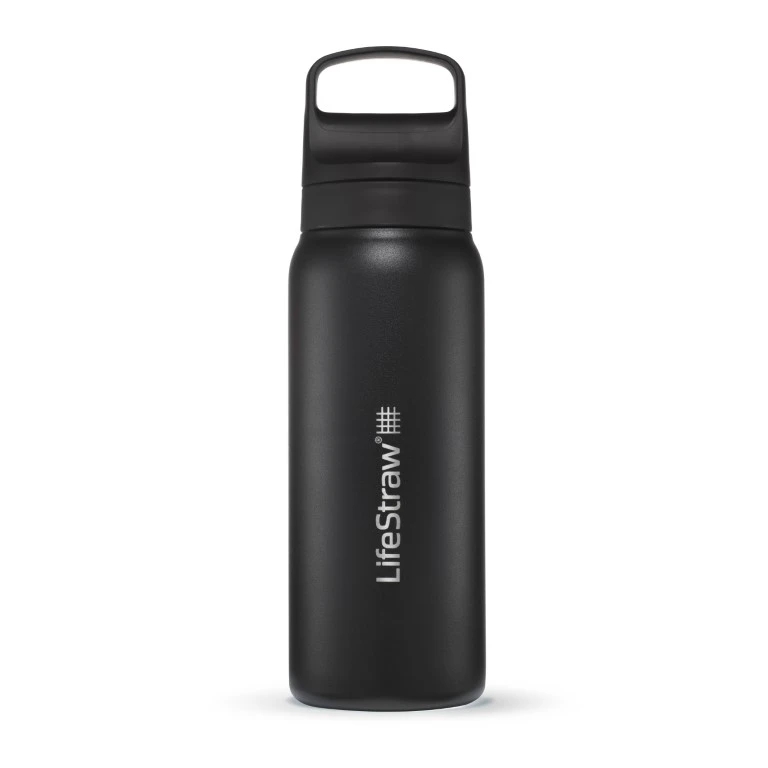 Go 2.0 Rvs Water Filter 700Ml Drinkfles Black 700ml