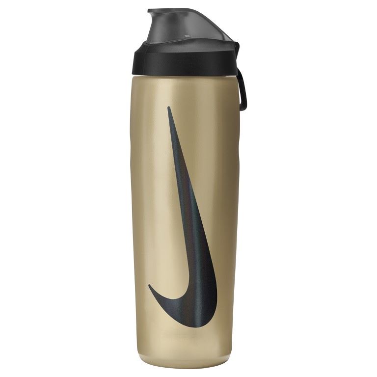 Nike Refuel Bottle Locking Lid 24 Oz Bidon Metallic Gold/Black/Black Iridescent One Size