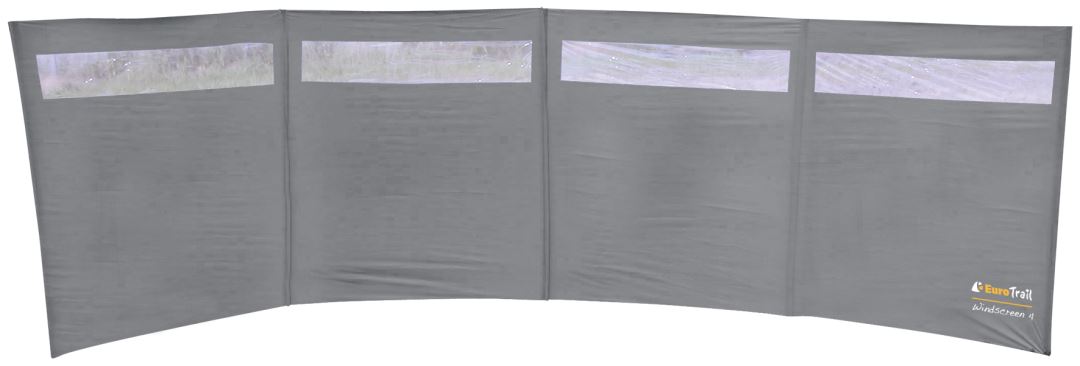 Eurotrail Windscreen 4 Vlaks Met Raam Windscherm Grijs 500 X 150 Cm