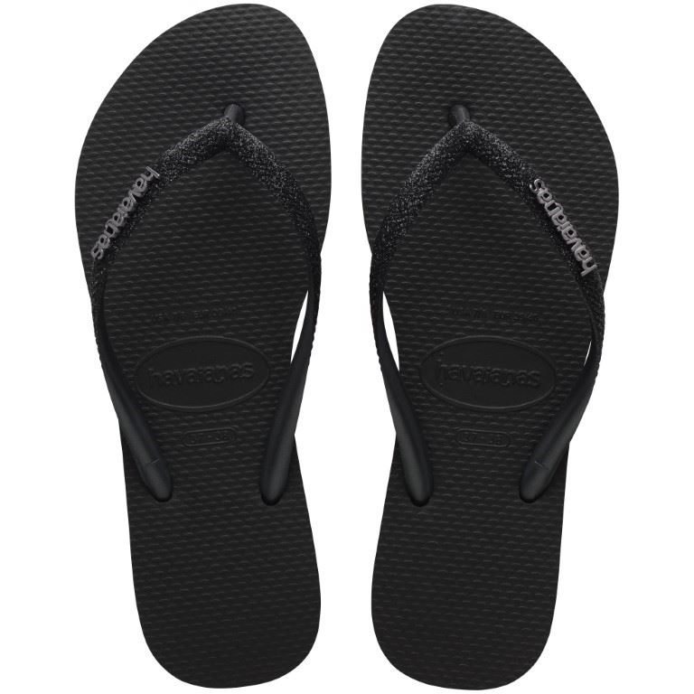 Slim Glitter II Slipper Dames Black/Black 41/42
